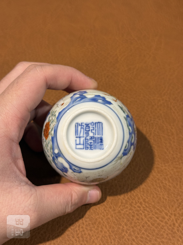 清乾隆 粉彩御题诗文鸡缸杯 - 图9